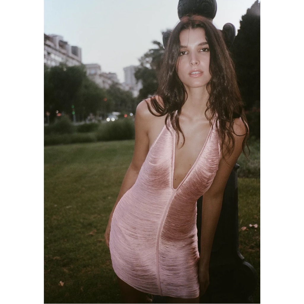 Zara Fringed Halter Mini Dress